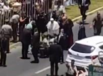 Pope rushes to help police officer thrown from horse during parade
