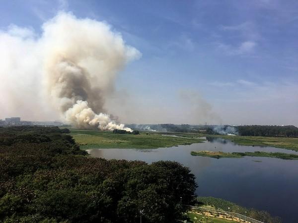 Smoke seen on Bellandur Lake Bellandur Lake