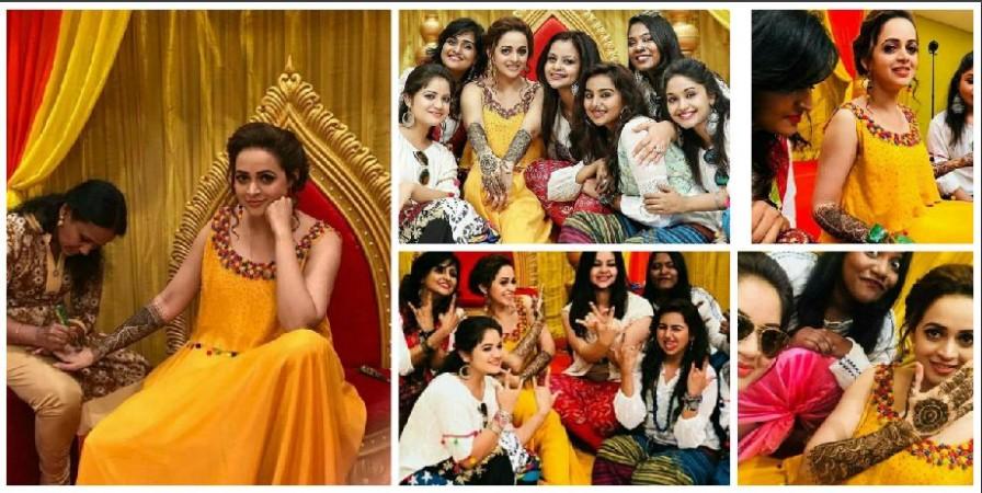 Here is a collage from Bhavan's mehendi ceremony. Bhavana-Naveen Marriage Pics
