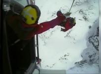 Watch dramatic helicopter rescue of two skiers trapped on Scottish mountain