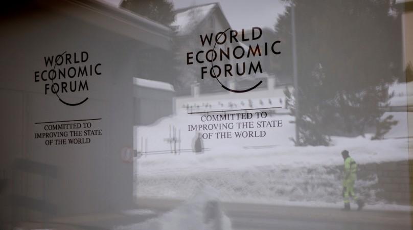 Davos, SwitzerlandThe logo of the World Economic Forum (WEF) is seen the congress centre in the Swiss mountain resort of Davos, Switzerland, January 11, 2018 REUTERS/Arnd Wiegmann