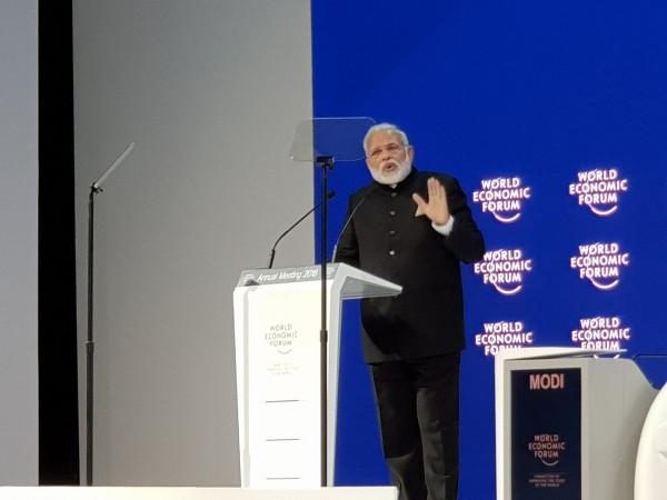 In picture: Prime Minister Narendra Modi at the World Economic Forum in Davos, Switzerland. Prime Minister Narendra Modi