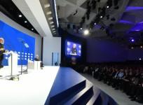 PM Modi delivering his keynote speech, at the plenary session of the World Economic Forum, in Davos on January 23, 2018.