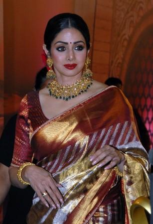 Indian Bollywood actress Sridevi attends the 'Zee Cine Awards 2018' ceremony in Mumbai on December 19, 2017 Sridevi