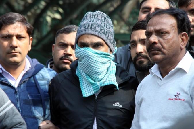 Police present before press Abdul Subhan Qureshi, the Indian Mujahideen operative, termed Abdul Subhan Qureshi arrested