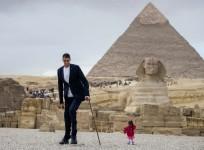 world's smallest woman and world's tallest man