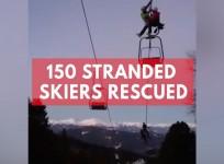 150 stranded skiers rescued from broken chairlift in Austria