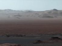 Mars rovers view of the Gale crater