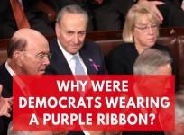 Why democrats were wearing a purple ribbon at the State of the Union