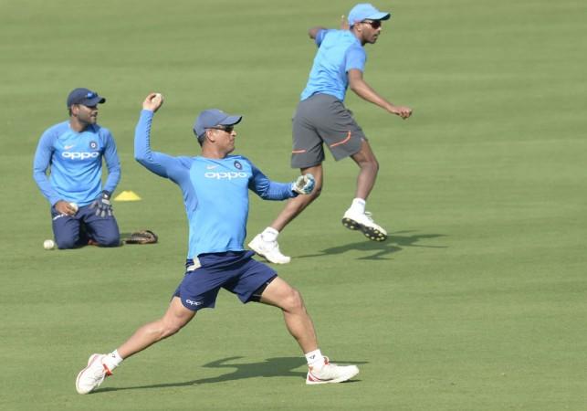 File photo of MS Dhoni from Team India training session. MS Dhoni