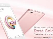 Xiaomi, Redmi 5A, flash sale, Rose Gold, India,launch, price, specifications