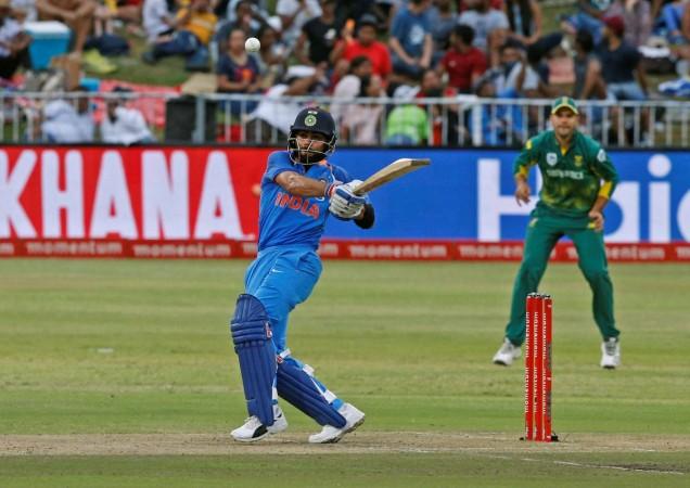 Virat Kohli plays a shot en route to 112 during the 1st ODI against South Africa in Durban on Thursday (February 1). Virat Kohli