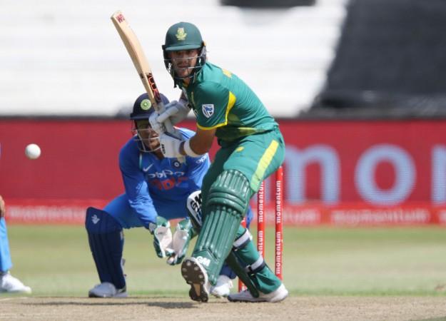 Aiden Markram in action during the 1st Momentum ODI match between South Africa and India. Aiden Markram