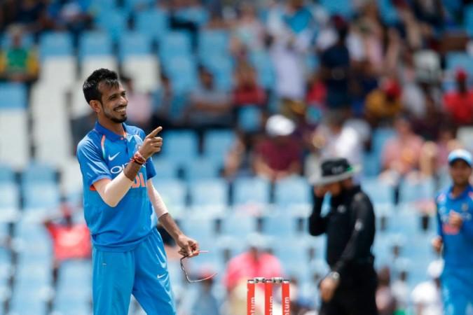 Yuzvendra Chahal (R) celebrates a dismissal during 2nd ODI between South Africa and India in Centurion op February 4, 2018. Yuzvendra Chahal