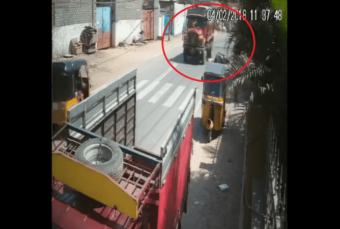 Hyderabad road accident. Hyderabad road accident