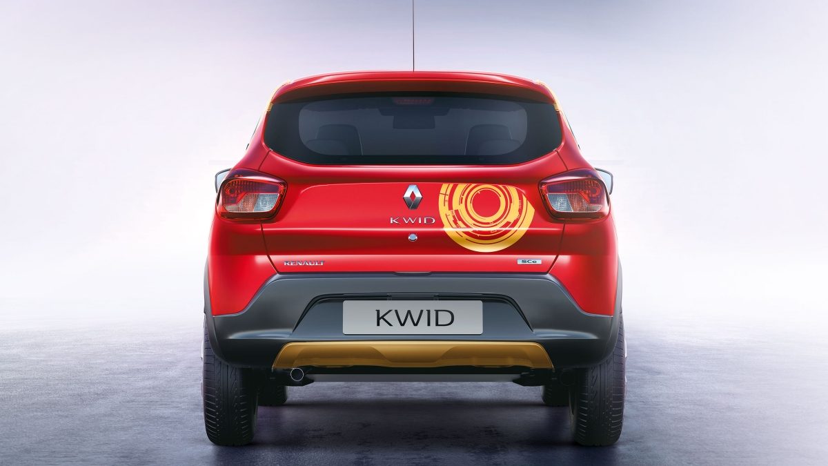 Renault Kwid Super Hero edition with Iron man theme Renault Kwid Super Hero edition with Iron man theme