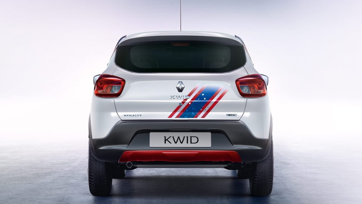 Renault Kwid Super Hero edition with Captain America theme Renault Kwid Super Hero edition with Captain America theme