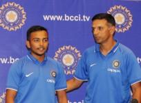 Prithvi Shaw and Rahul Dravid