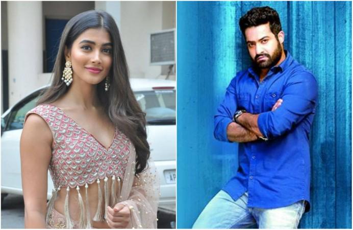 Pooja Hegde and Jr NTR Pooja Hegde and Jr NTR