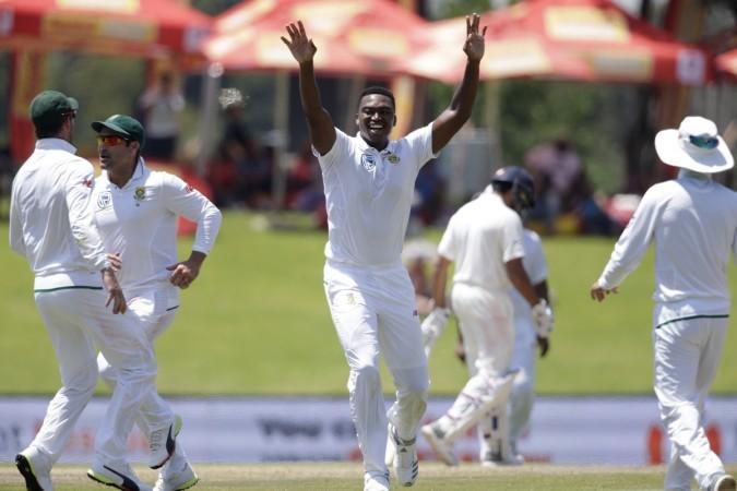 Lungi Ngidi during the South Africa vs India Test series this year lungi ngidi