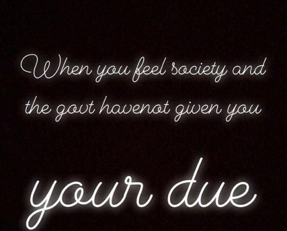 A screenshot from Mallika Dua's Instagram story Mallika Dua