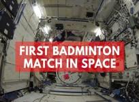 Watch: Astronauts play space badminton for the first time ever on the International Space Station