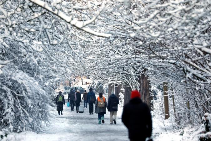 The French capital was blanketed by snow leaving the city look like a winter wonderland. paris