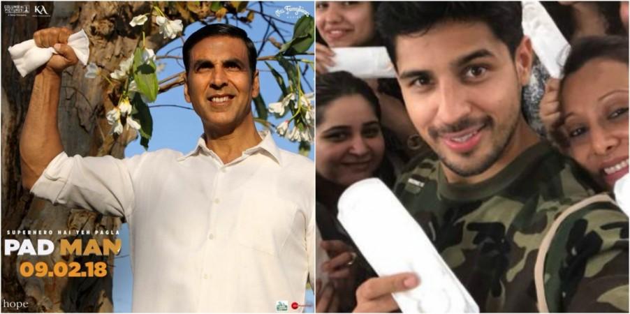 Sidharth Malhotra accepts Akshay Kumar's PadMan challenge Sidharth Malhotra accepts Akshay Kumar's PadMan challenge