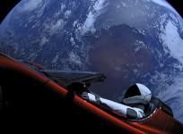 Tesla roadster in space