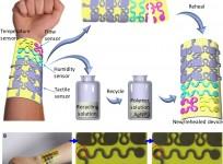 Rehealable, fully recyclable, and malleable e-skin