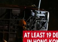 At least 19 dead and over 60 injured in Hong Kong bus crash