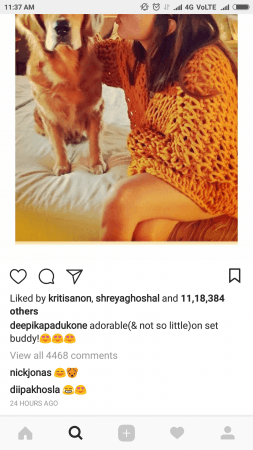 Nick Jonas comments on Deepika Padukone's photo Nick Jonas comments on Deepika Padukone's photo