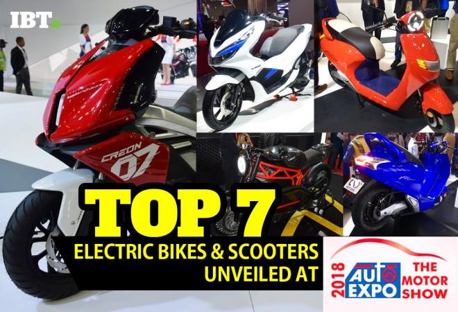Electric two-wheeler models at Auto Expo 2018