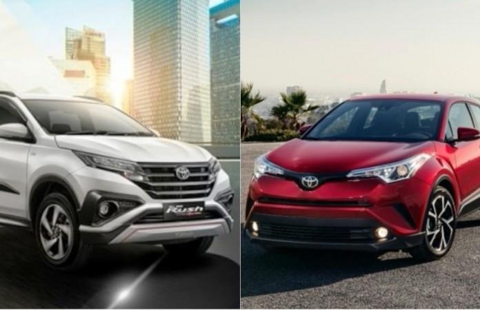 Toyota Rush (left) and C-HR (right) Toyota Rush and C-HR