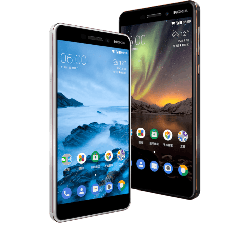 Nokia 6 (2018) as seen on Nokia China's official site. Nokia 6 2018
