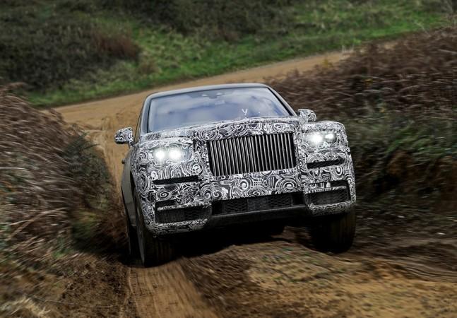 Rolls-Royce Cullinan SUV during the off-road test Rolls-Royce Cullinan SUV