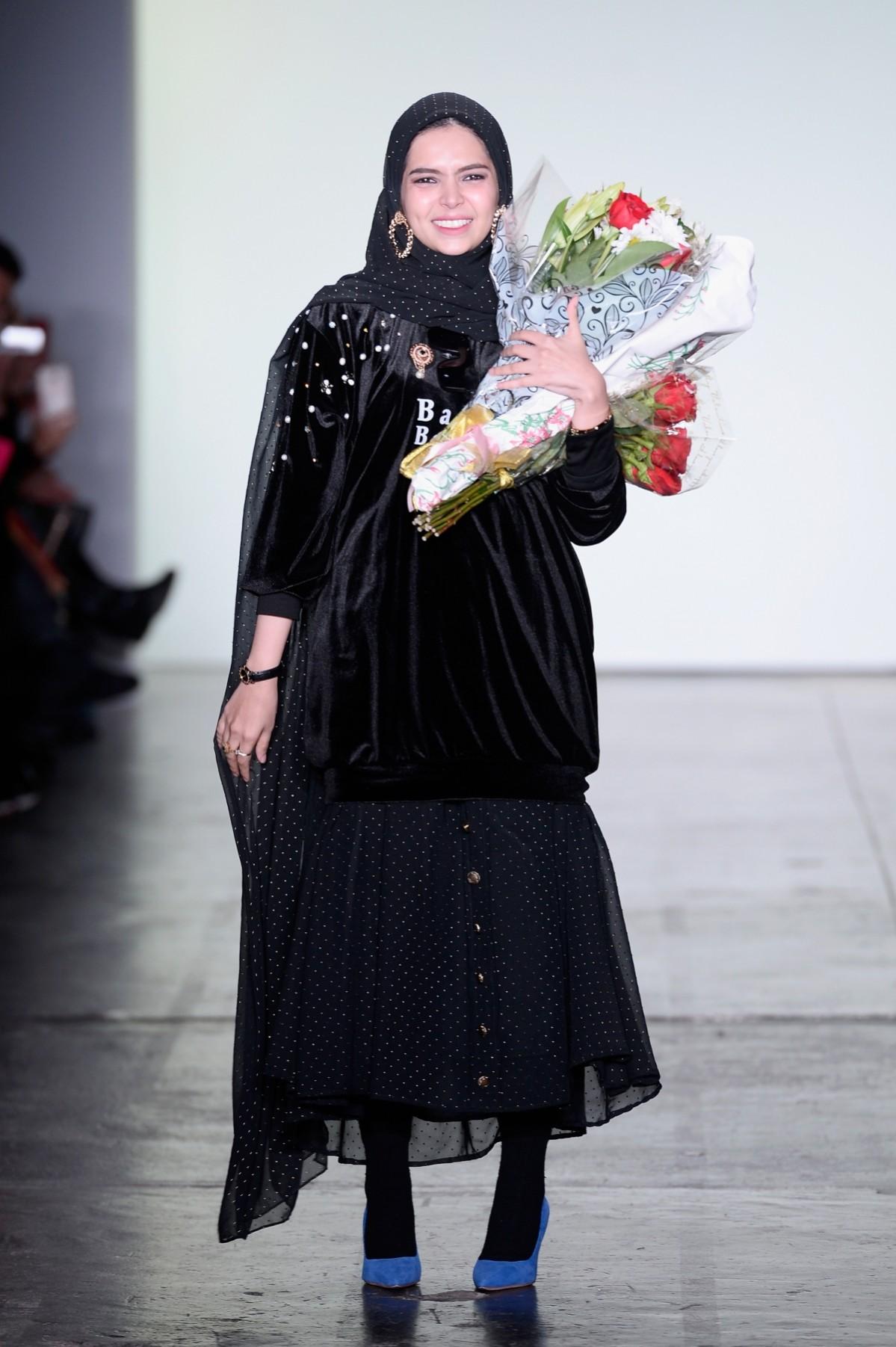 Designer Vivi Zubedi walks the runway for Vivi Zubedi during New York Fashion Week Vivi Zubedi