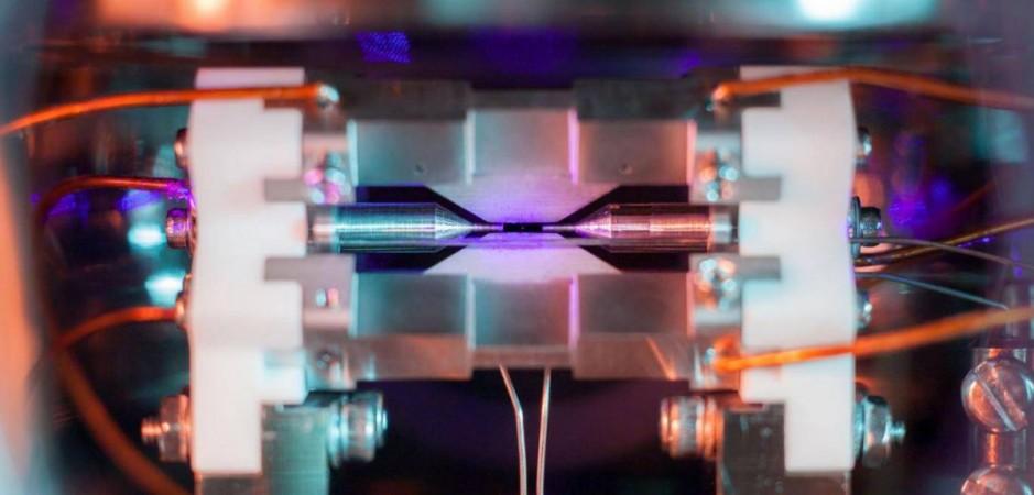 A trapped atom has been captured in an image that has won the UK's top science photography award. atom photograph