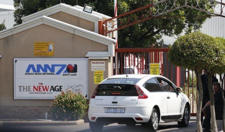 An entrance to the ANN7 Television and The New Age newspaper offices, owned by the Gupta family, is seen in Midrand, Johannesburg, South Africa. gupta brothers