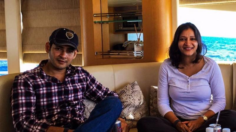 Mahesh Babu with his sister Manjula Gattamaneni Mahesh Babu with his sister Manjula Gattamaneni