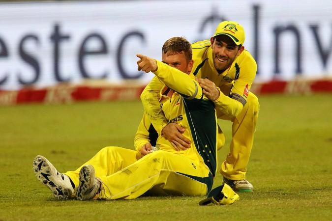 File photo of Australian big-hitters Aaron Finch (L) and Glenn Maxwell. Aaron Finch and Glenn Maxwell