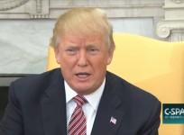 President Trump says he is totally opposed to domestic violence