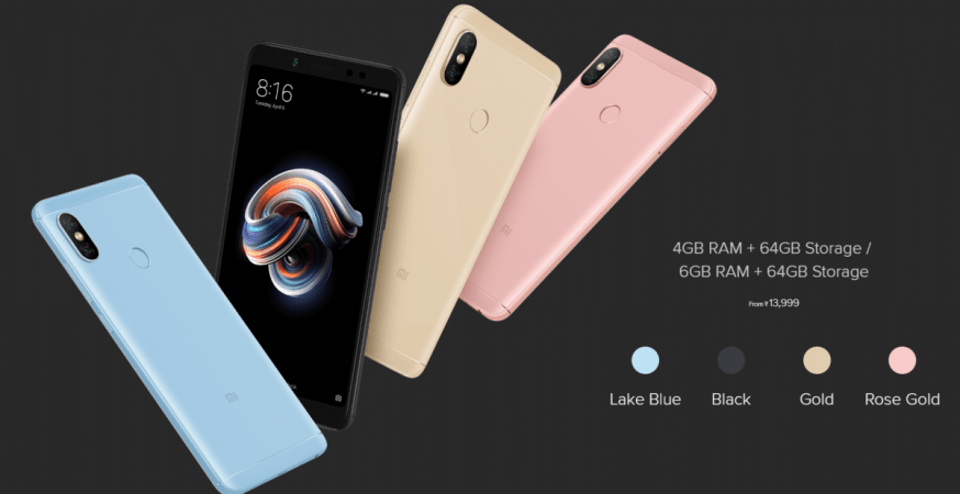 Redmi note 5 pro rose gold price on sale