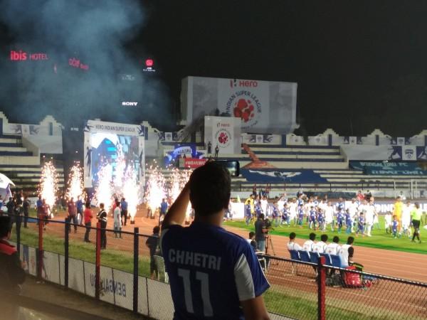An Indian Super League match featuring Bengaluru FC at the Sree Kanteerava Stadium bengaluru fc