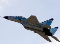 A Mikoyan MiG-35 multi-role fighter performs during a demonstration flight at the MAKS 2017 air show in Zhukovsky