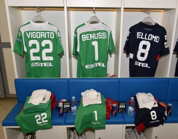 A general view of dressing room of Vicenza Calcio prior the Serie B match between Pescara Calcio and Vicenza Calcio at Adriatico Stadium on February 12, 2016 in Pescara, Italy vicenza calcio