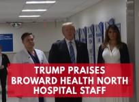 Trump praises hospital staff and visits victims off Florida school shooting