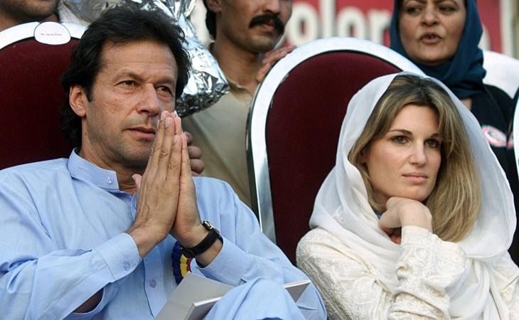 Imran Khan and then wife Jemima attend an election rally in Islamabad on September 16, 2002. Imran Khan Jemima Goldsmith