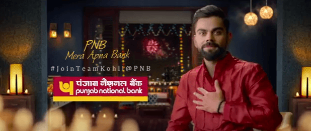 Virat Kohli and Punjab National Bank Virat Kohli