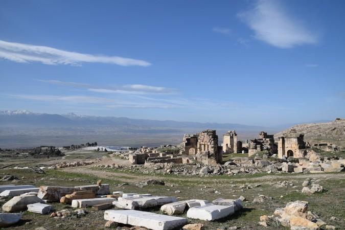 Ancient city of Hierapolis, located in modern-day Turkey, Ancient city of Hierapolis, located in modern-day Turkey,